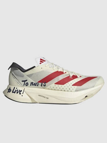 Adizero Adios Pro 3 Off White Better Scarlet GW7261 - ADIDAS - BALAAN 1