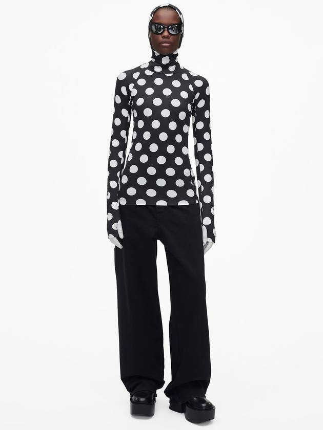 Spots Spots Hooded Longsleeve_Black/White (2F3RTP015C11-005) - MARC JACOBS - BALAAN 5