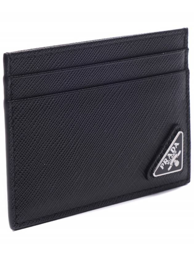 Saffiano Leather Card Holder Black - PRADA - BALAAN 4