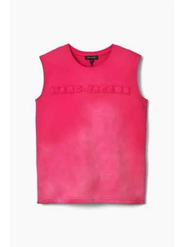 Terry Grunge Spray Muscle Tee Hot Pink MJTAM24008PIX - MARC JACOBS - BALAAN 1