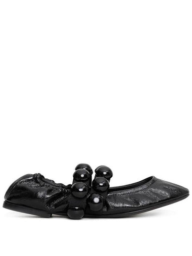 Alaïa Sphere Ballet Flats In Patent Leather Shoes - ALAIA - BALAAN 1