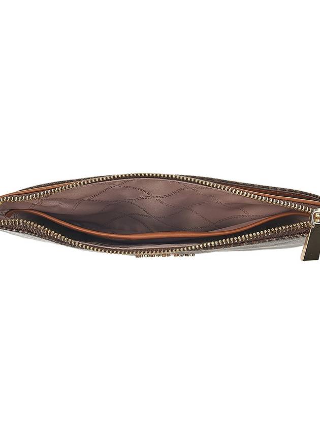 Jet Set Monogram Leather Clutch Bag Brown - MICHAEL KORS - BALAAN 11