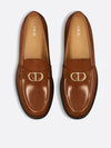 Granville CD Logo Leather Loafers Middle Brown - DIOR - BALAAN 3