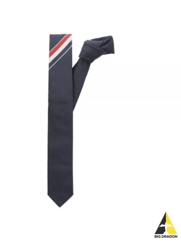 Men's Grosgrain Stripe Tie Dark Navy - THOM BROWNE - BALAAN 2