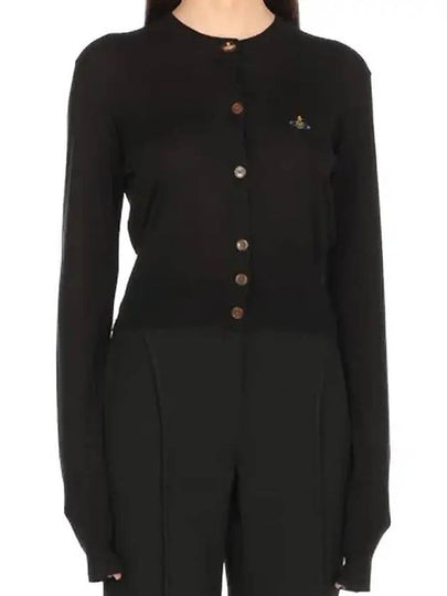 Bea Cropped Cardigan Black - VIVIENNE WESTWOOD - BALAAN 2