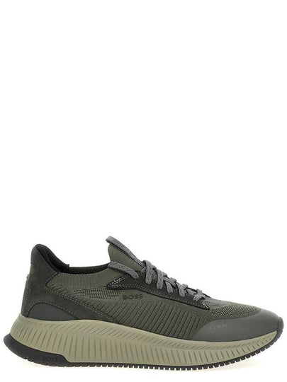 TTNM Evo Trainer Knit Upper Low Top Sneakers Dark Green - HUGO BOSS - BALAAN 2