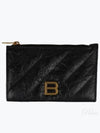 Crush Quilted Leather Long Coin Card Wallet Black - BALENCIAGA - BALAAN 2