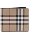 Men's Vintage Check Pattern Half Wallet Brown - BURBERRY - BALAAN 3