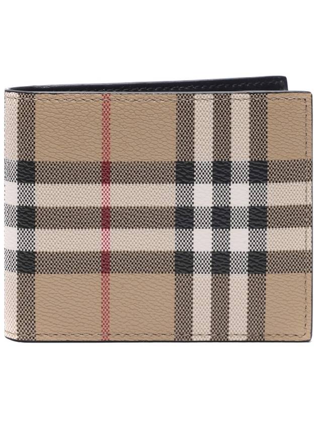 Men's Vintage Check Pattern Half Wallet Brown - BURBERRY - BALAAN 2