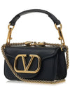 Gold Logo Micro Shoulder Bag Black - VALENTINO - BALAAN 3