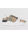 Vintage Check And Leather Sneakers White Archive Beige - BURBERRY - BALAAN 3