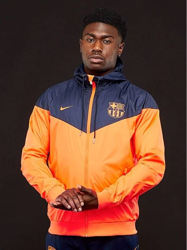 01886817809X BarcelonaAuthentic Wind Runner Jacket 17 18 SeasonNavy Orange - NIKE - BALAAN 1