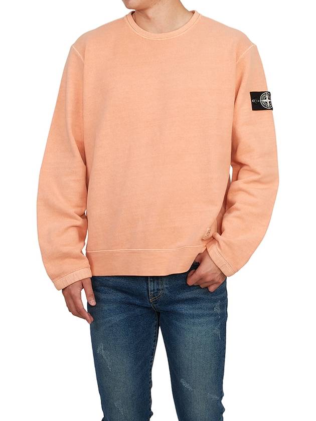 70% Recycled Cotton Fleece Tinto Terra Sweatshirt Pink - STONE ISLAND - BALAAN 5