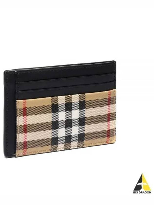 Men's Vintage Check Money Clip Card Wallet Beige - BURBERRY - BALAAN 2