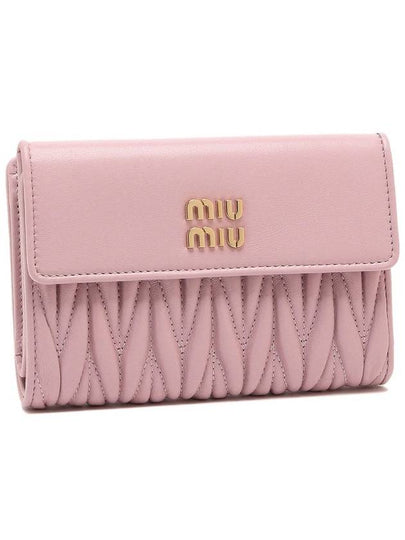 Materasse Nappa Leather Half Wallet Alabaster Pink - MIU MIU - BALAAN 2