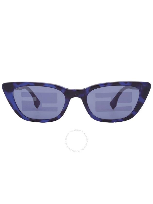 Fendi Blue Logo Cat Eye Ladies Sunglasses FE40089I 55X 53 - FENDI - BALAAN 1