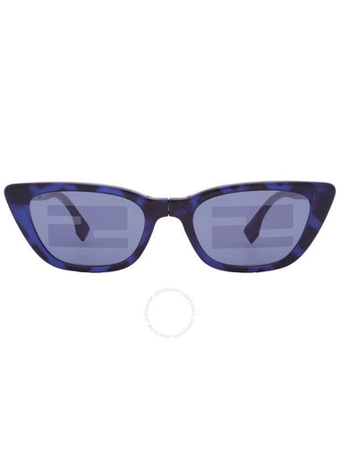 Fendi Blue Logo Cat Eye Ladies Sunglasses FE40089I 55X 53 - FENDI - BALAAN 1