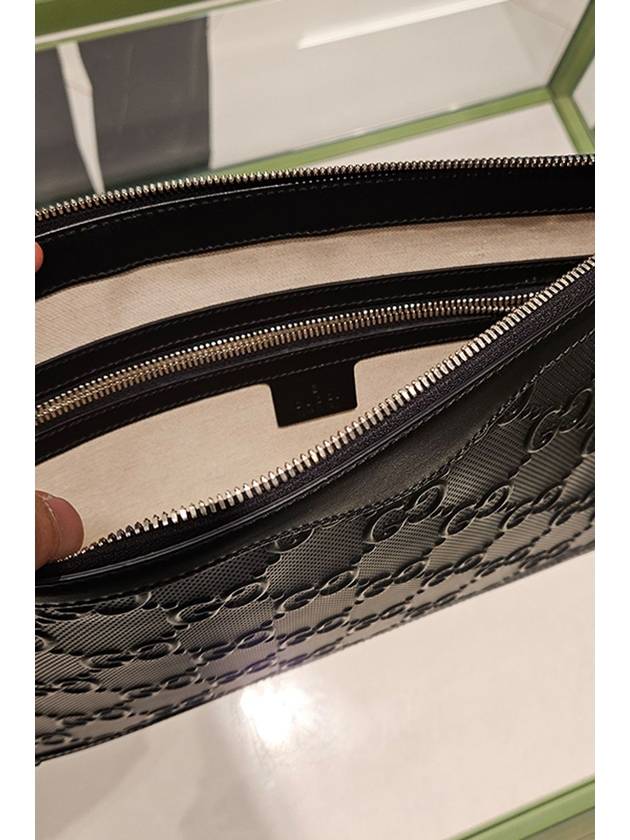 GG emboss clutch bag black 646449 - GUCCI - BALAAN 4