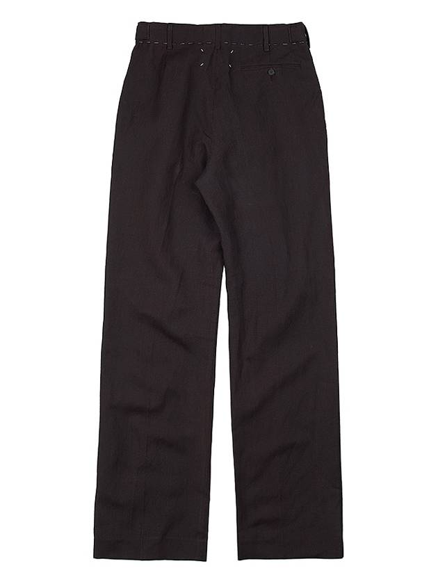 Stitched Logo Drawstring Straight Pants Brown - MAISON MARGIELA - BALAAN 3