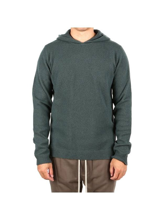 Fine Knit Cashmere Wool Hoodie Teal - RICK OWENS - BALAAN 1