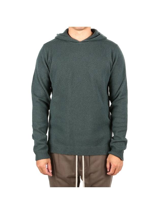 Fine Knit Cashmere Wool Hoodie Teal - RICK OWENS - BALAAN 2