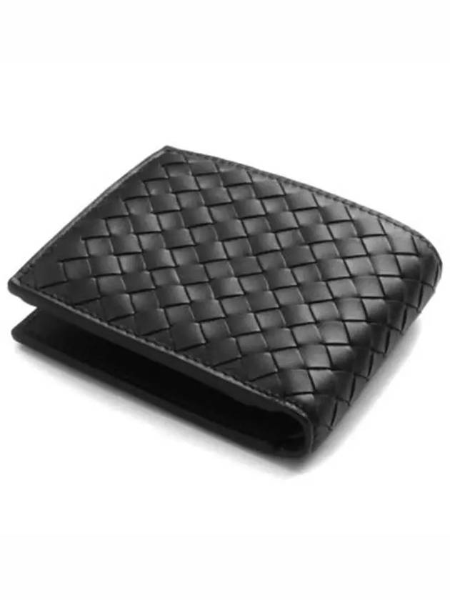 Intrecciato Coin Pocket Half Wallet Black - BOTTEGA VENETA - BALAAN 6