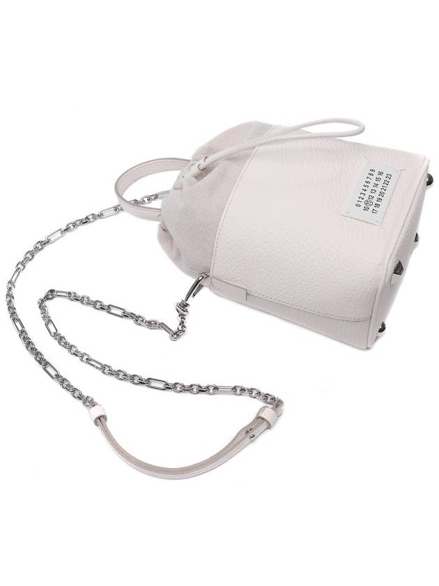 5AC Number Logo Texture Leather Bucket Bag Ivory - MAISON MARGIELA - BALAAN 6