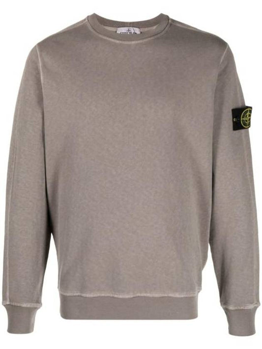 Garment Dyed Malfile Crewneck Sweatshirt Grey - STONE ISLAND - BALAAN 1