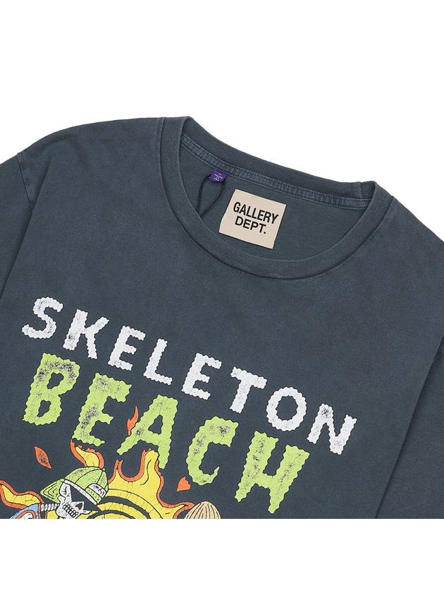 Skeleton Beach Short Sleeve T-Shirt Vintage Black - GALLERY DEPT. - BALAAN 5