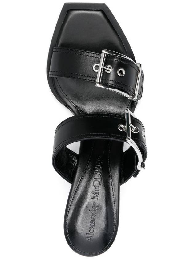 Buckle Strap Leather Mules - ALEXANDER MCQUEEN - BALAAN 5