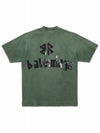 Tape Type Short Sleeve T-Shirt Green - BALENCIAGA - BALAAN 8