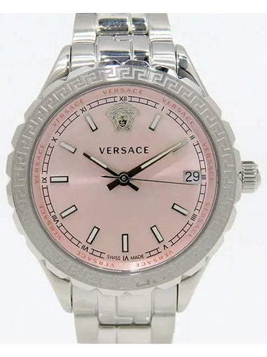 V12010015 Pink Dial Hellenyium Hellenium Steel Women s 35MM Quartz Watch - VERSACE - BALAAN 1