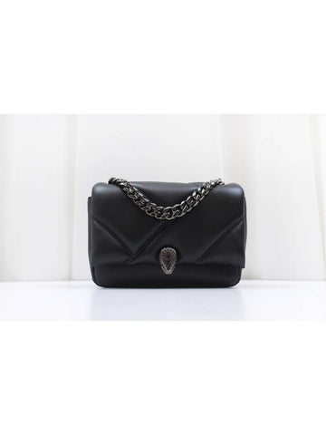 Serfendi Cabochon Small Chain Cross Bag Black 291084 - BVLGARI - BALAAN 1