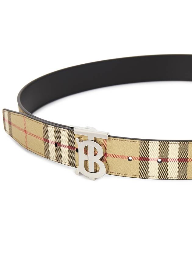 Monogram Motif Vintage Check Reversible Belt Archive Beige - BURBERRY - BALAAN 8