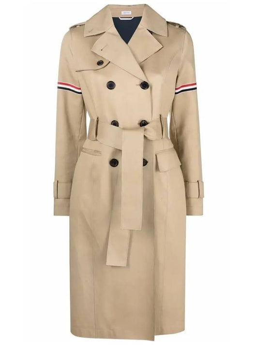 Raw Edge Macintosh Armband High Armhole Trench Beige - THOM BROWNE - BALAAN 2