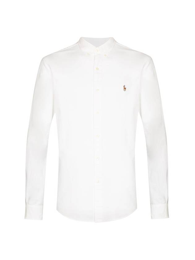 Men's Embroidery Pony Slim Fit Long Sleeves Shirt White - POLO RALPH LAUREN - BALAAN 1