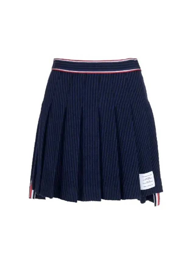 University Striped Mini Pleated Skirt Navy - THOM BROWNE - BALAAN 2