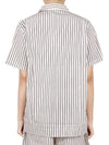 Poplin Striped Pajamas Short Sleeve Shirt SWE HS - TEKLA - BALAAN 8