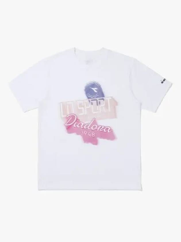 Diadora logo stamp short sleeve t shirt white - DIADORA - BALAAN 1