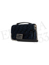 Baguette Chain Medium Shoulder Bag Blue - FENDI - BALAAN 6