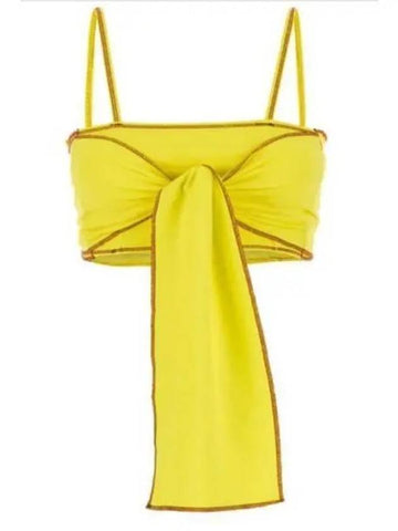 Mye Wrap Swim Top in Ru Yellow SWMWT PA AU23 - BASERANGE - BALAAN 1