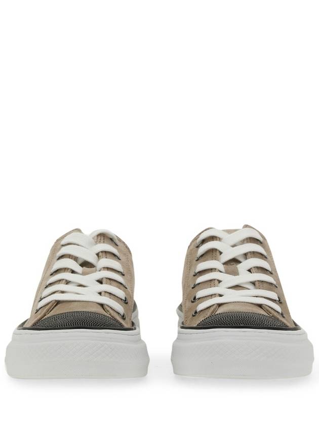 Suede Low Top Sneakers Beige - BRUNELLO CUCINELLI - BALAAN 11