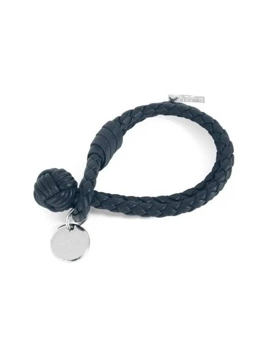 Intrecciato Double Weaving Bracelet Navy - BOTTEGA VENETA - BALAAN.