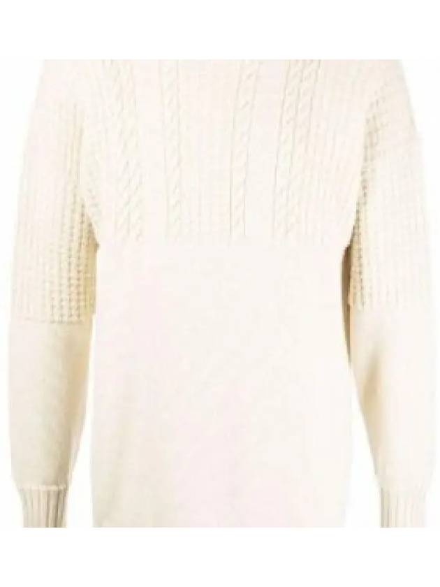 Crew Neck Cable Wool Knit Top Ivory - MAISON MARGIELA - BALAAN 2