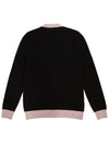 Intarsia knit logo wool cardigan black - ROCHAS - BALAAN 3