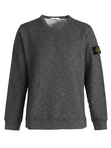 Men's Wappen Patch Sweatshirt Charcoal - STONE ISLAND - BALAAN 1