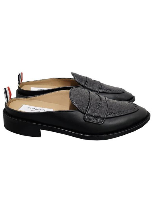 Varsity Grain Leather Penny Loafer MFL103A 06257 001 - THOM BROWNE - BALAAN 2