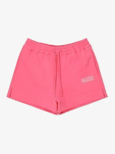 Women's Logo Cotton Banding Sweat Shorts Sugar Plum - GANNI - BALAAN 2