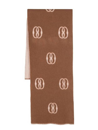 Emblem Wool Scarf Brown - BALLY - BALAAN 2