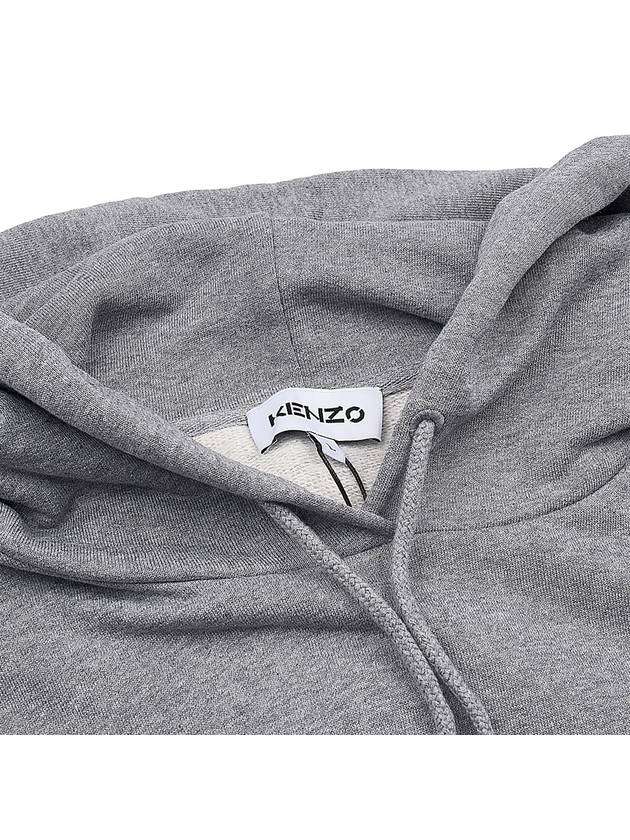 Women's Tiger Logo Cotton Hoodie Dove Grey - KENZO - BALAAN 7